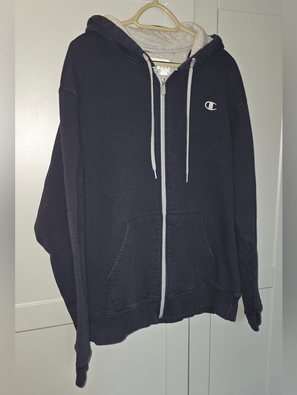 Champion Eco Men’s Active Full-zip Hooded Sweatshirt XL/ Navy Blue Gray